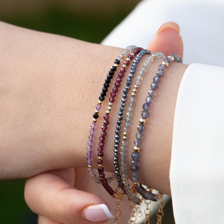 Rhodolite Garnet Bracelet Stack