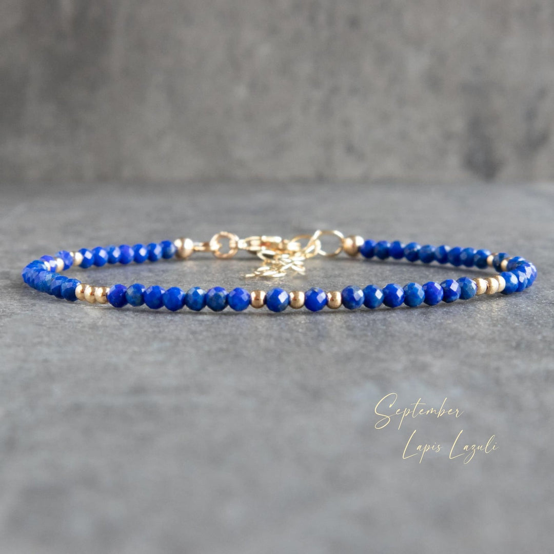 Bracelet fin en lapis-lazuli