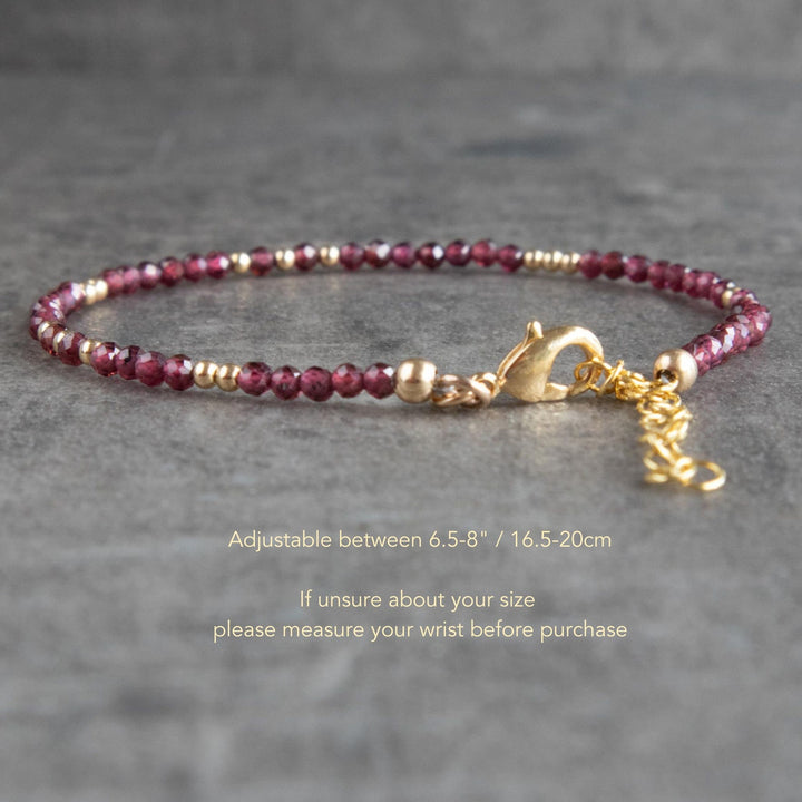 Raspberry Pink Garnet Bracelet