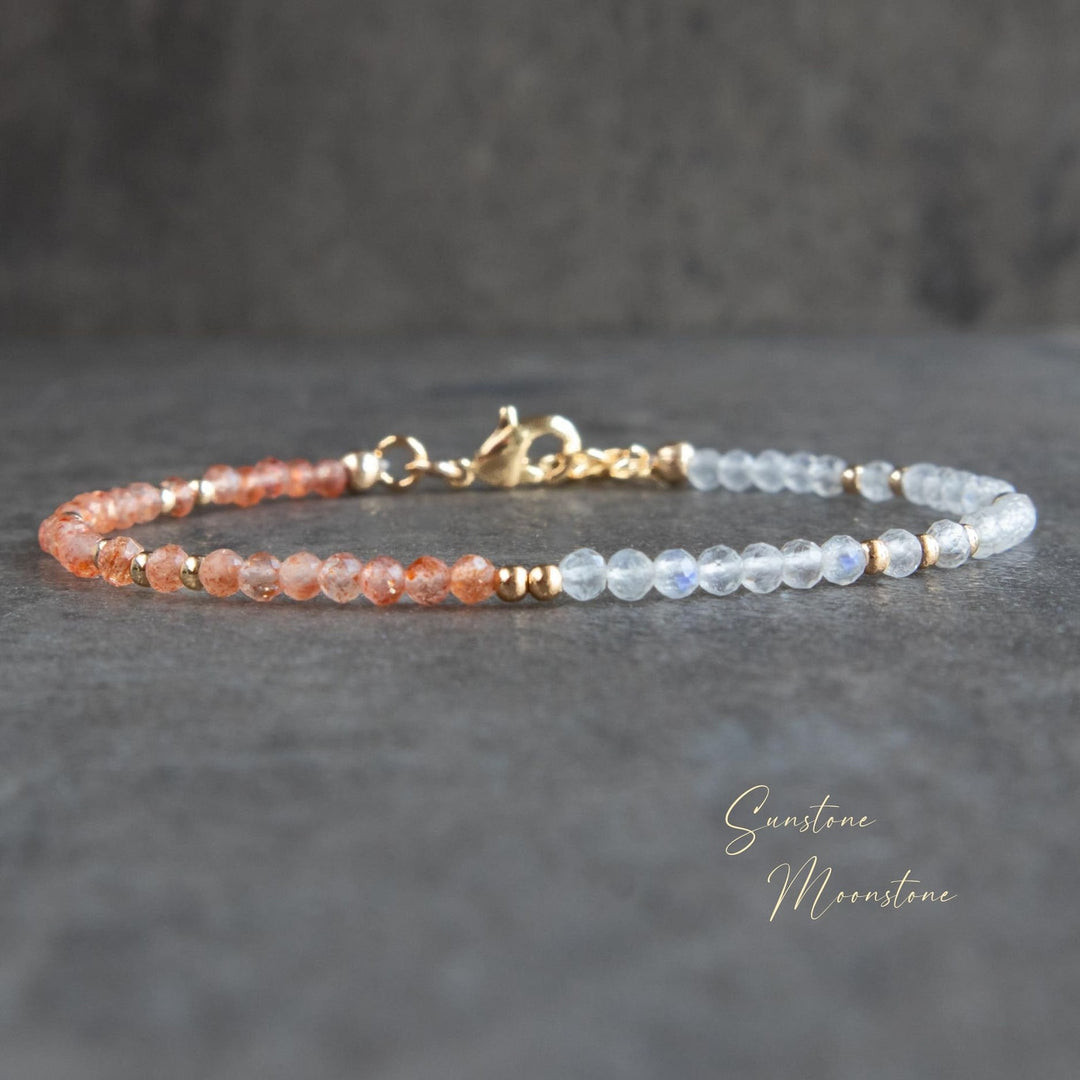 Sunstone and Moonstone Bracelet