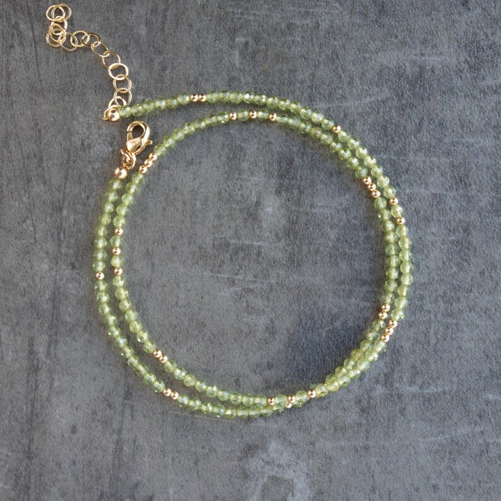 Peridot Beaded Necklace