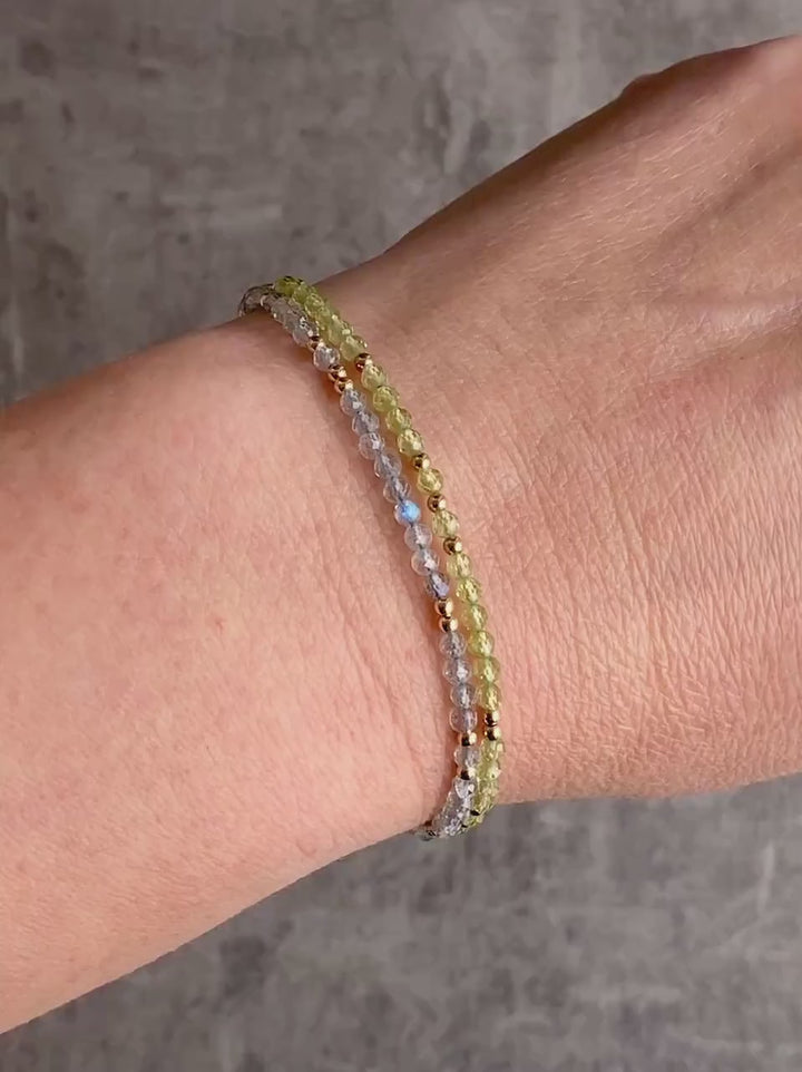 Peridot and Labradorite Bracelets
