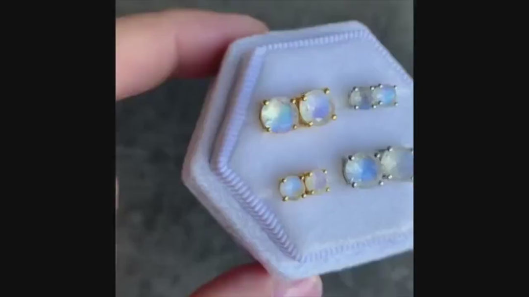 Moonstone Stud Earrings