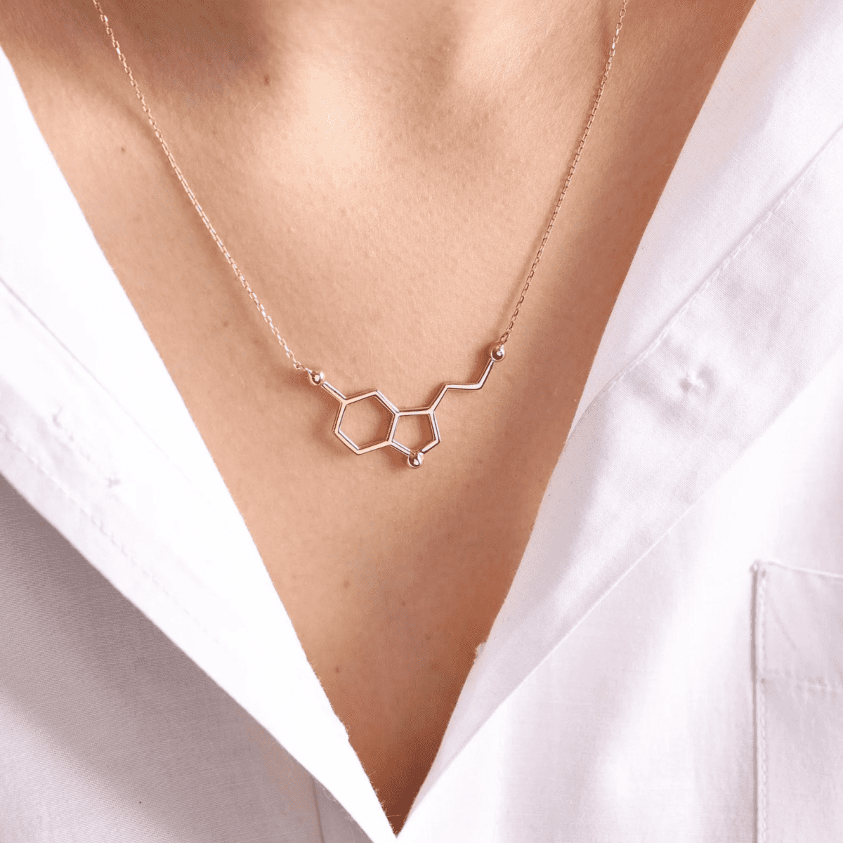 Wholesale Serotonin Molecule Necklace for your shop – Faire UK
