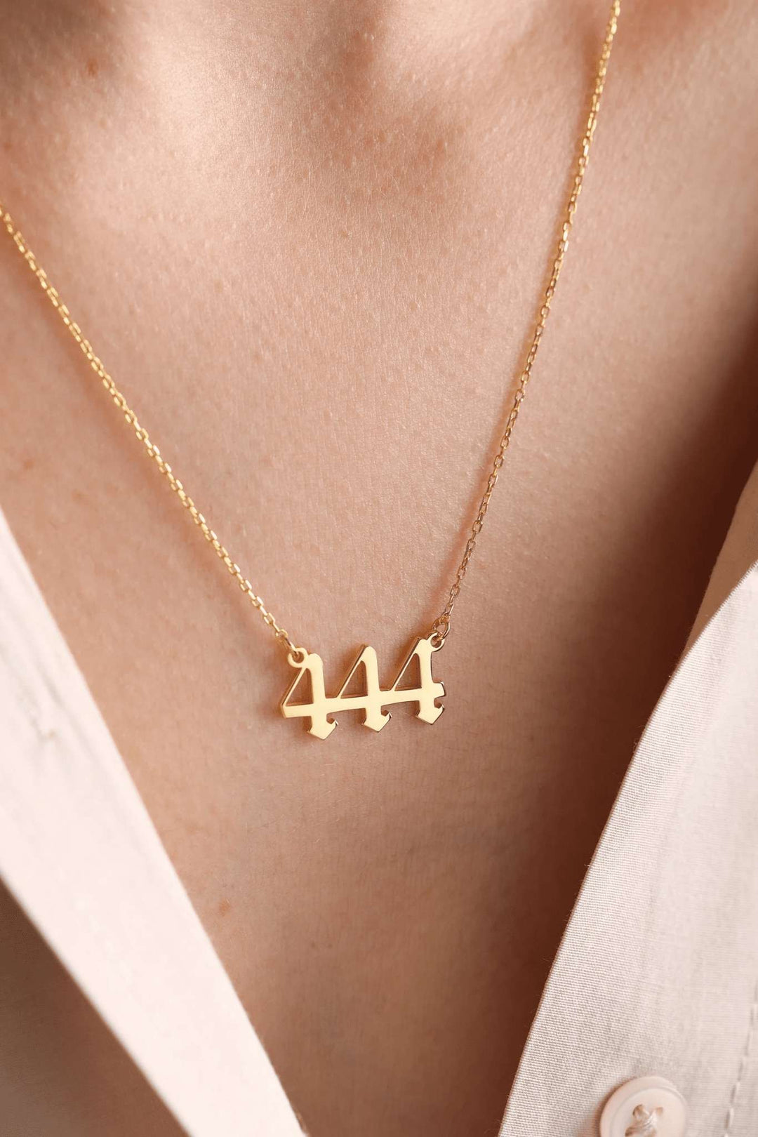 444 angel number necklace