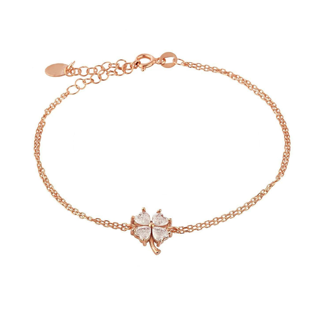 White Clover Bracelet Rose Gold