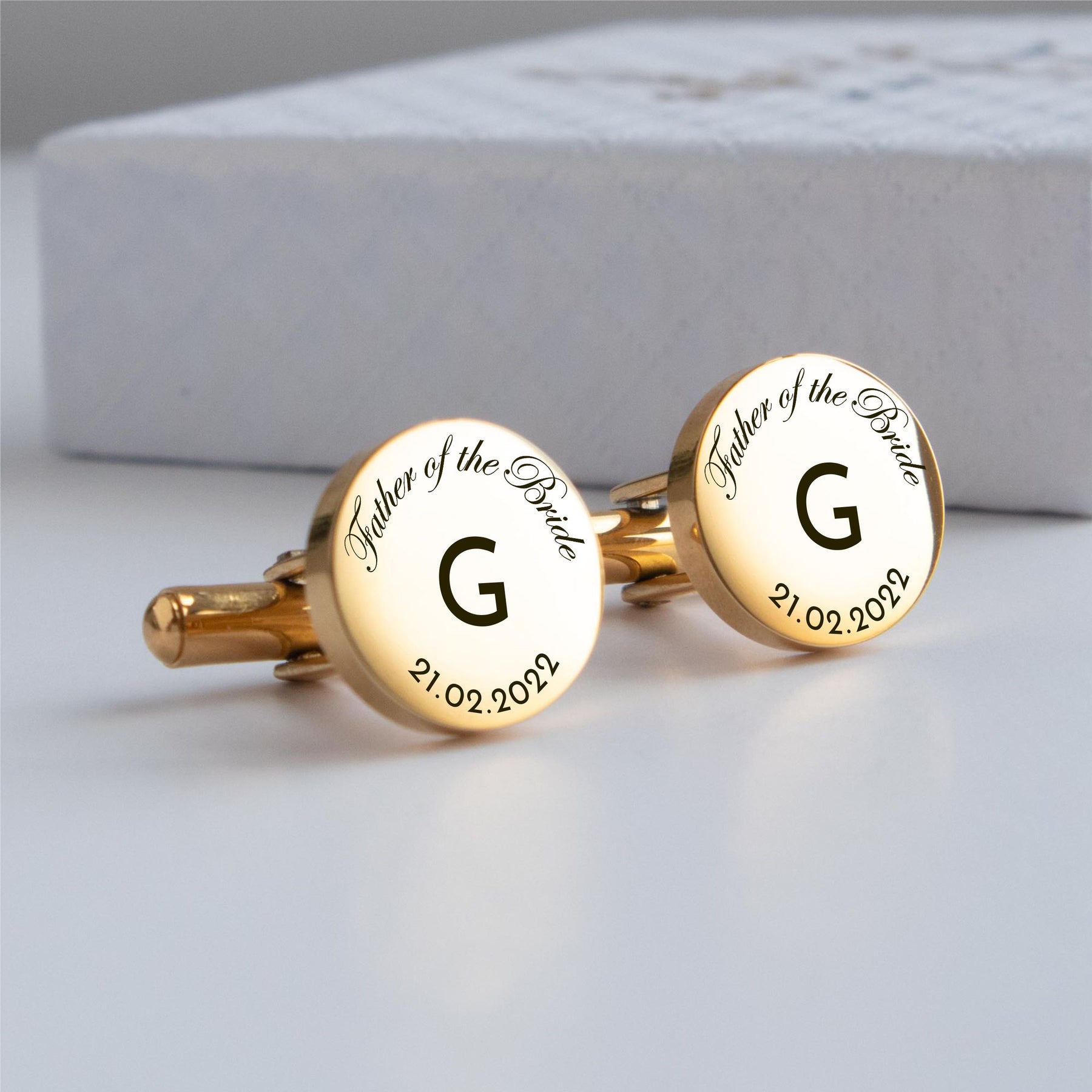 Personalised father of sales the bride cufflinks