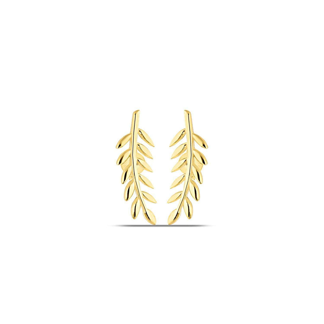 Gold Olive Branch Earrings