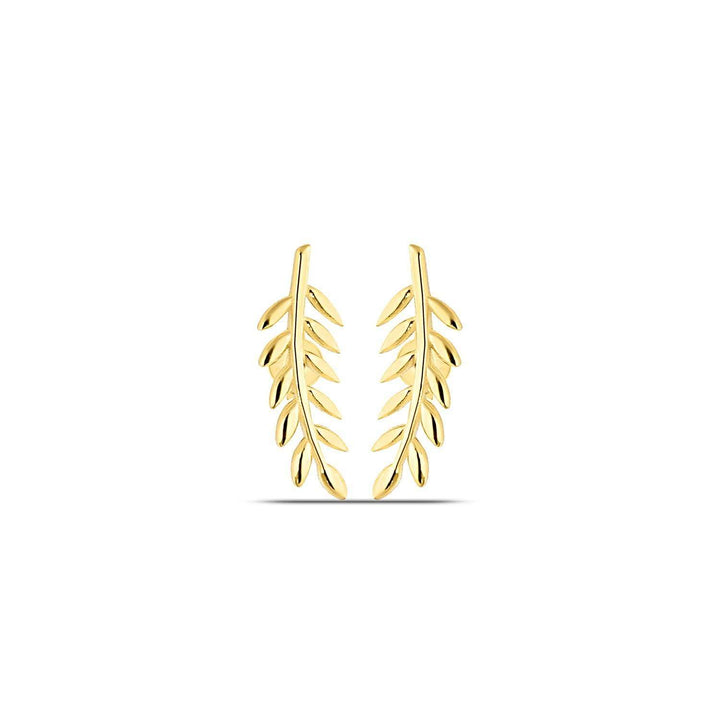 Gold Olive Branch Earrings