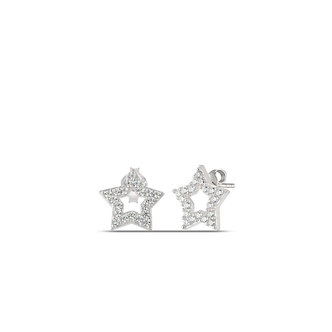 Star Stud Earrings Silver