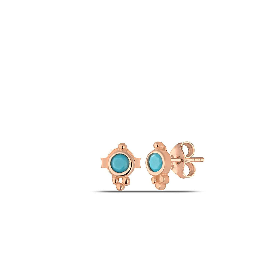 Tiny Turquoise Stud Earrings