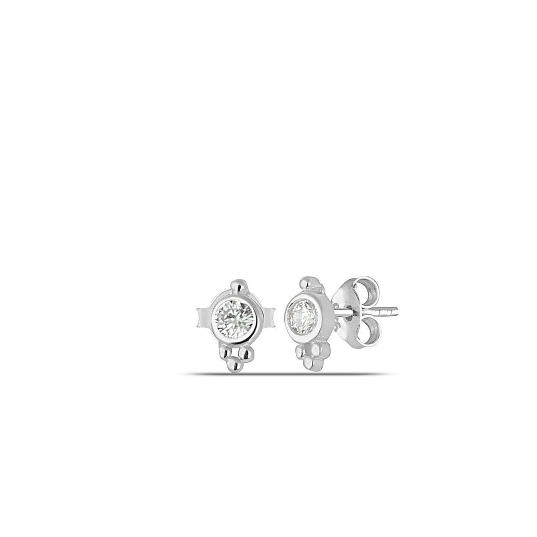 Silver Tiny Stud Earrings 