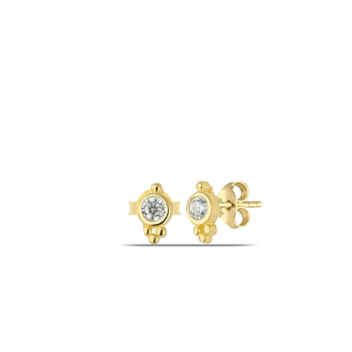 Tiny Gold Stud Earrings 