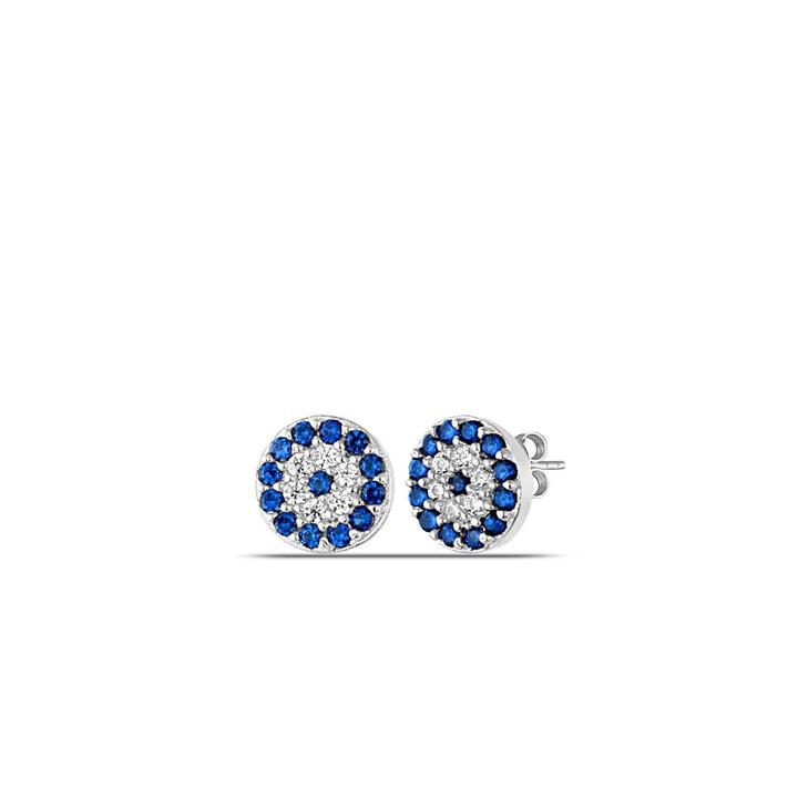 Evil Eye Earrings Silver