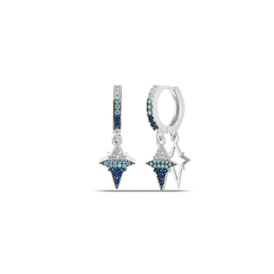 Crystal Star Dangle Earrings