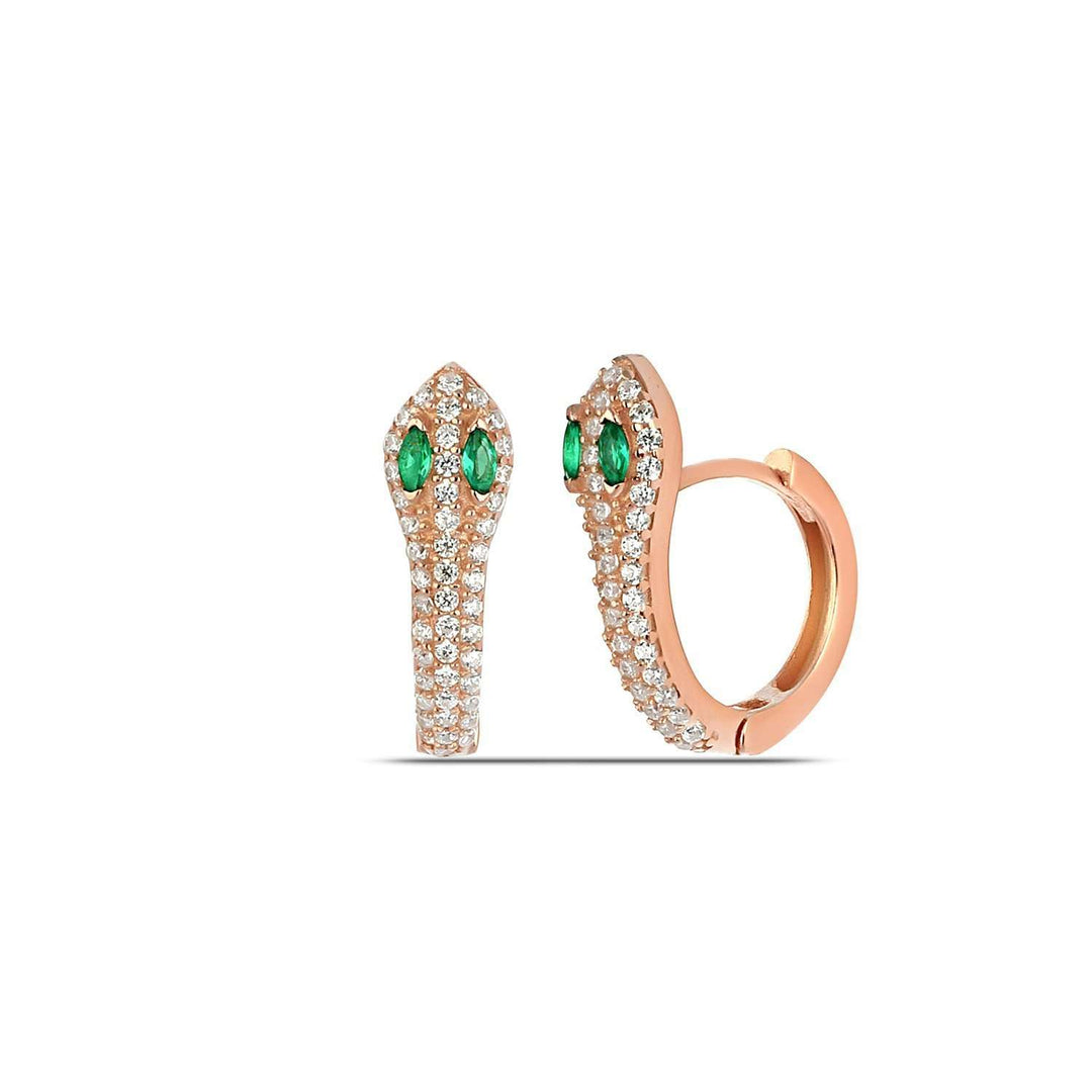 Snake Earrings Rose Gold