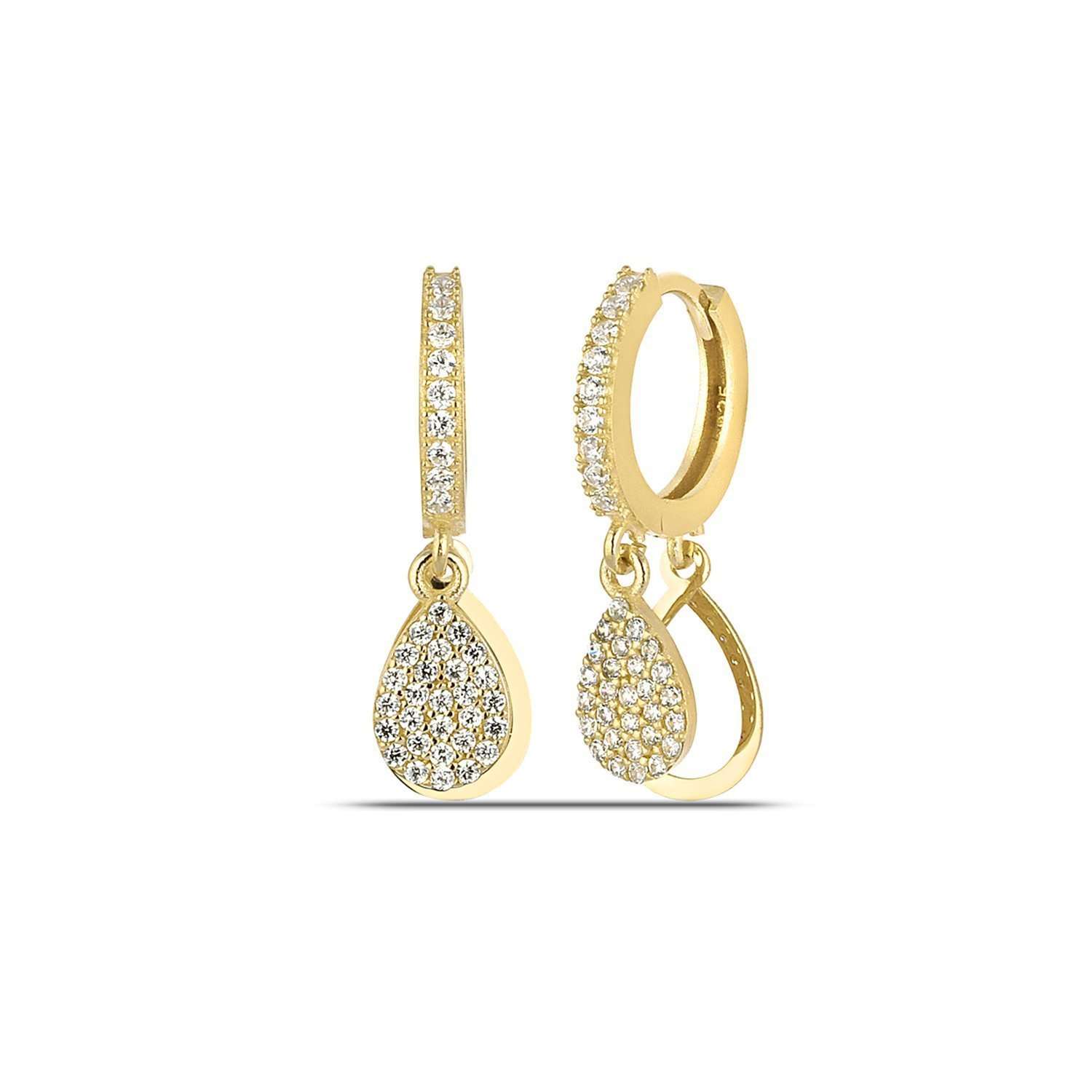 Yellow gold bridal earrings hotsell