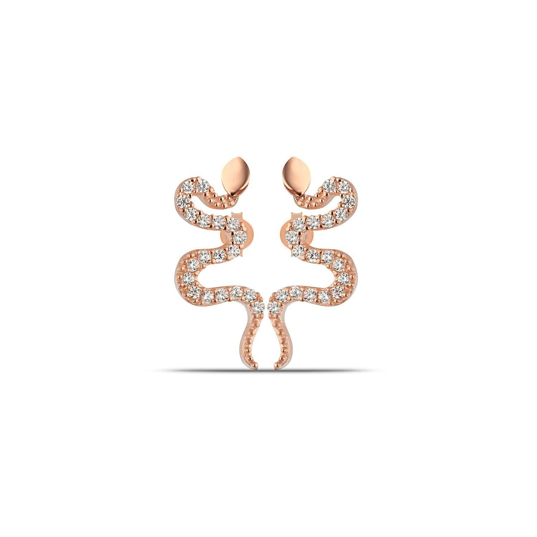Medusa Stud Earrings - Diamond CZ