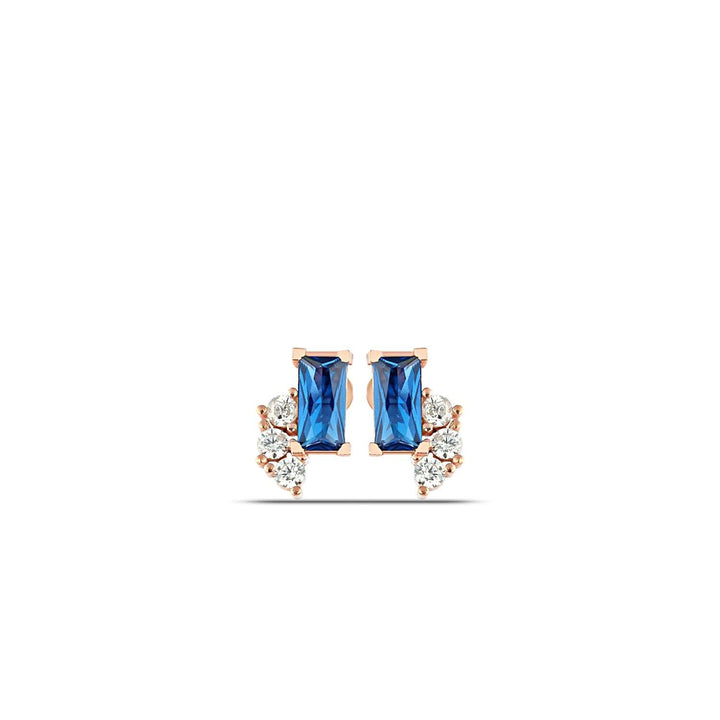 Kleodora Stud Earrings with Sapphire CZ