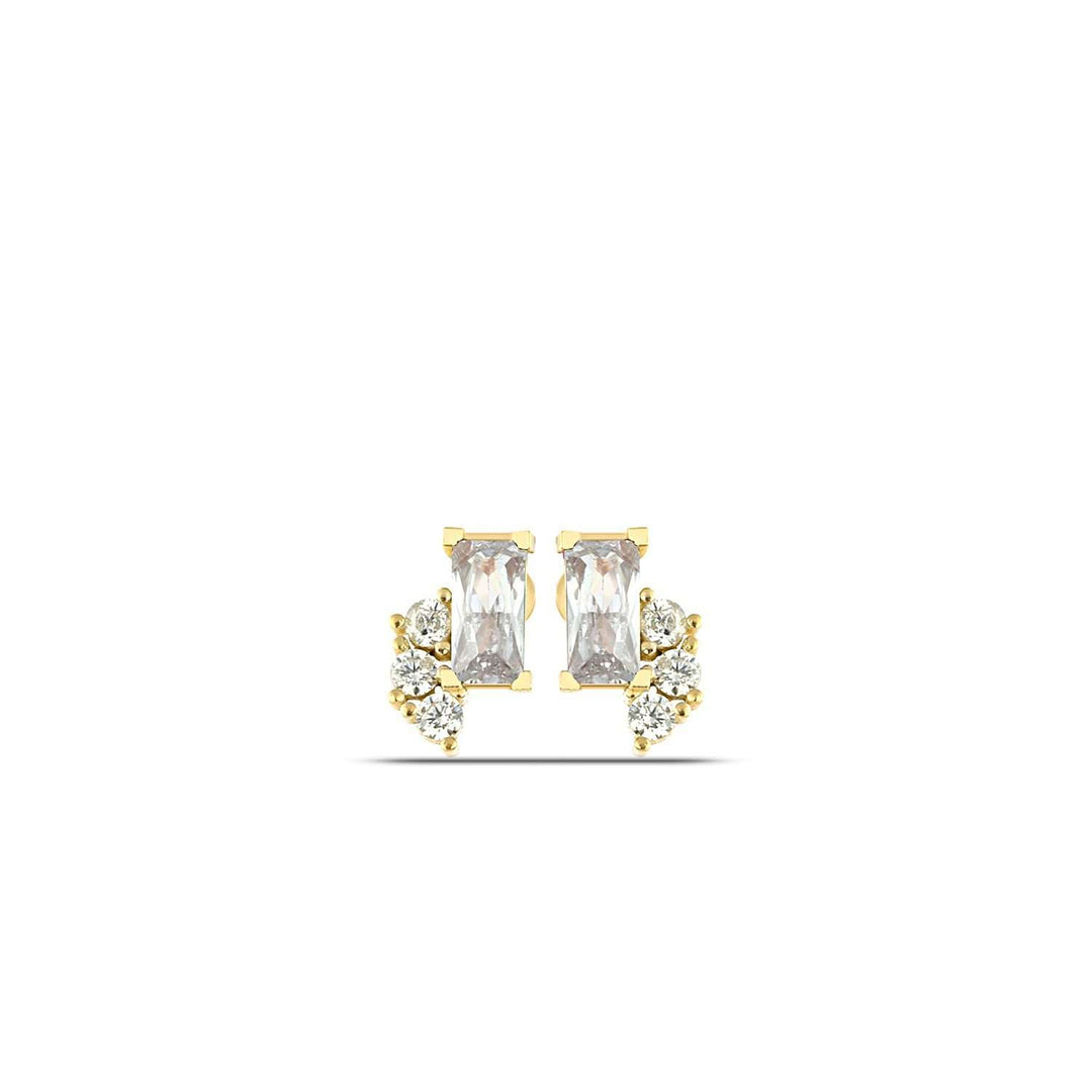 Kleodora Stud Earrings with Diamond CZ