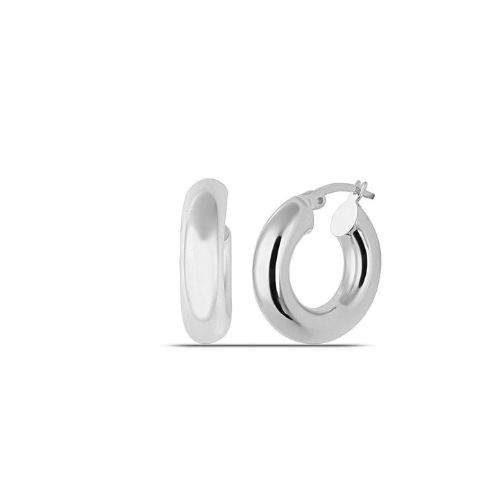 Chunky Silver Hoop Earrings