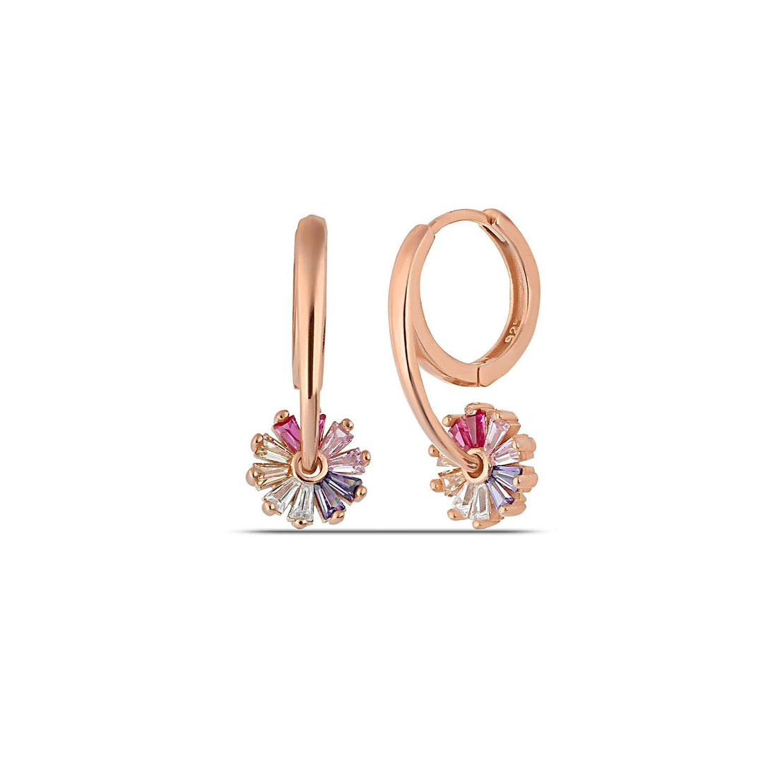 Pink Flower Earrings