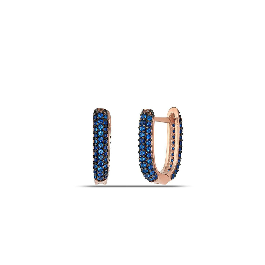 Sapphire Huggie Hoop Earrings