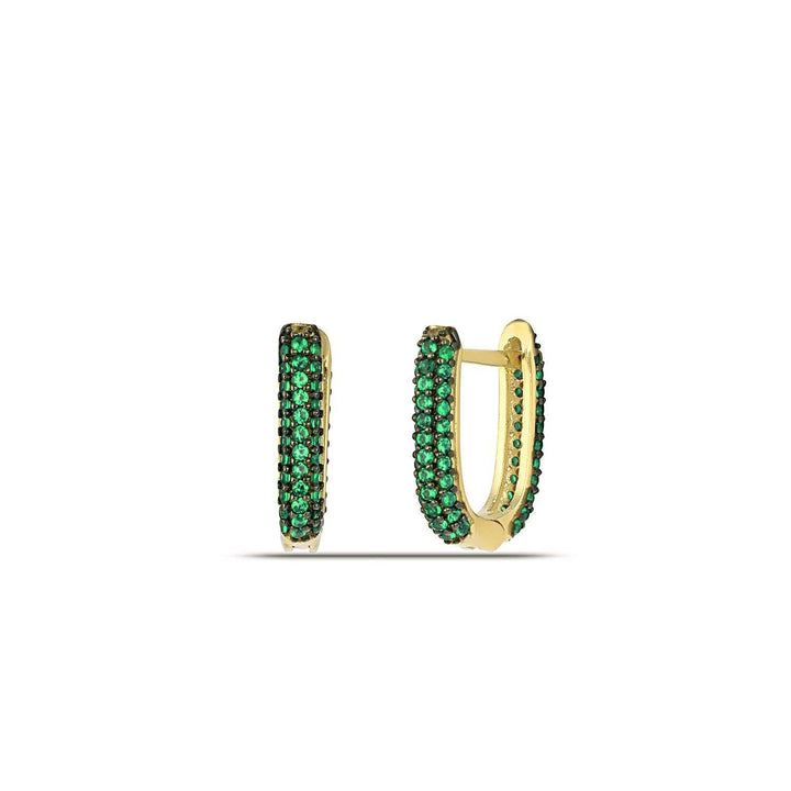 Gold Emerald Earrings