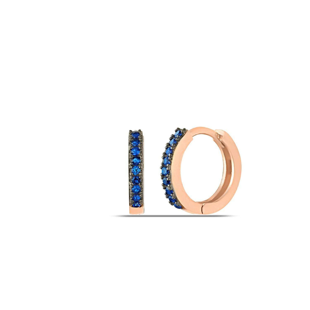 Sapphire Huggie Hoop Earrings