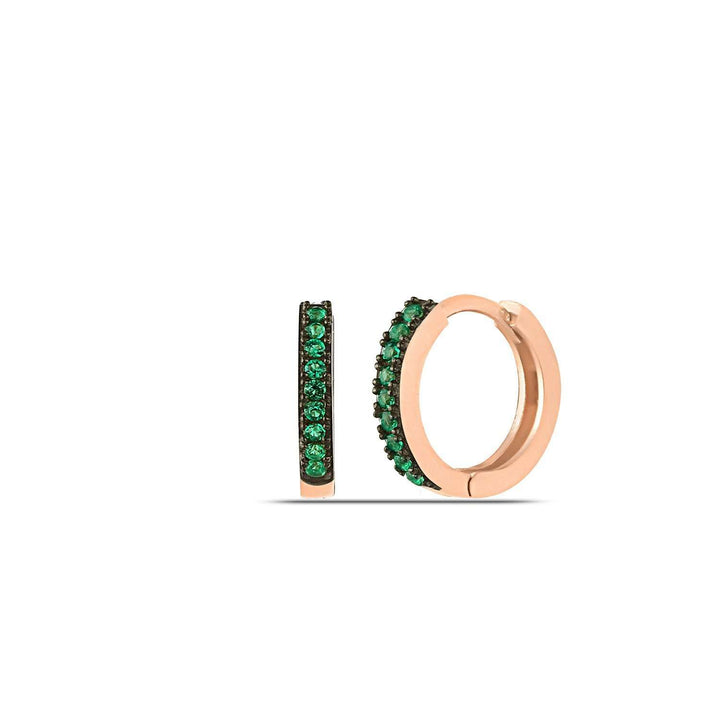 Emerald Huggies Rose Gold