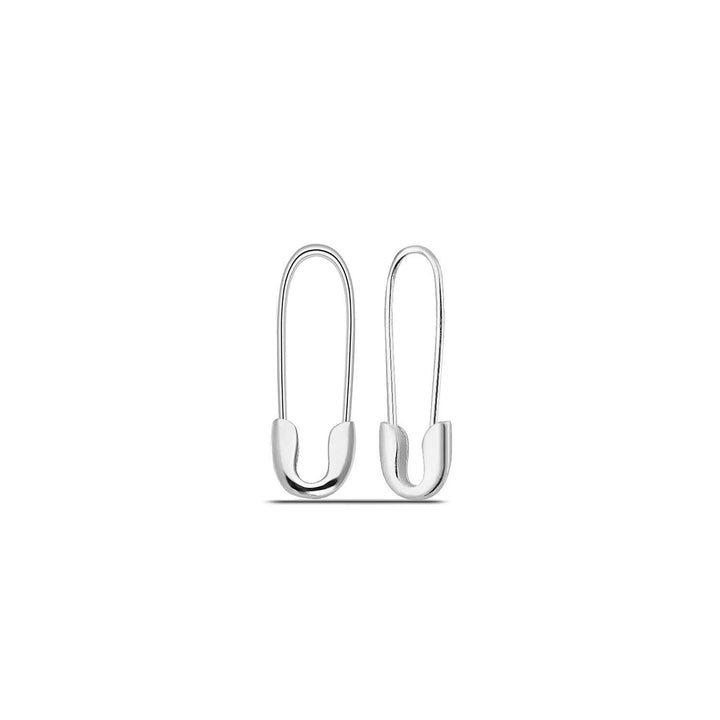 Sterling Silver Safety Pin Earrings