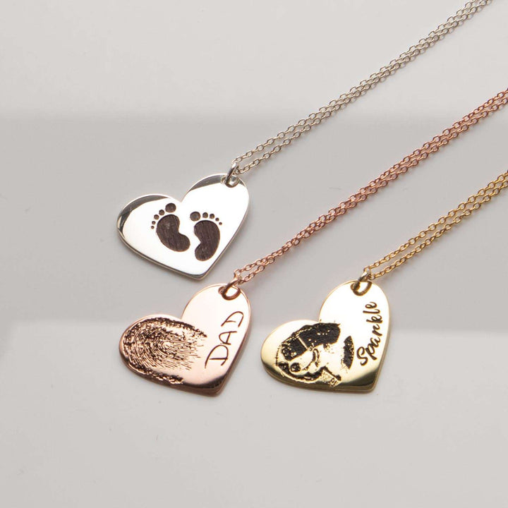 Engraved Heart Necklace