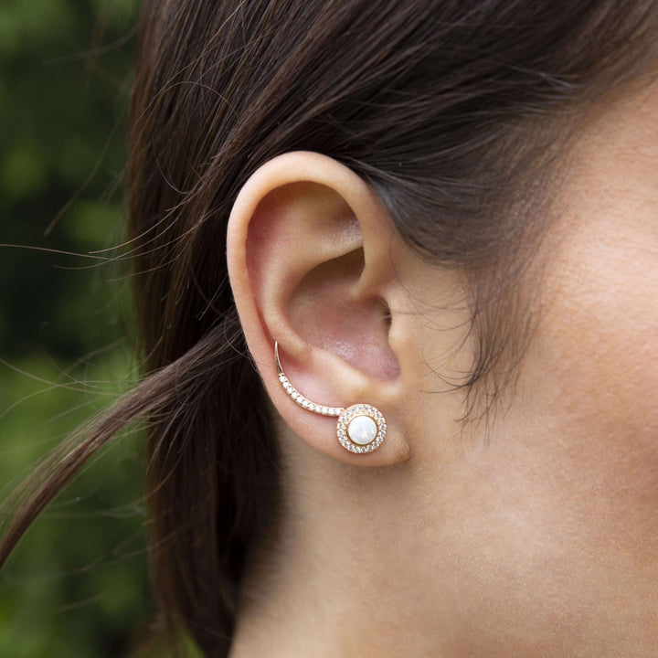 Earrings with Opal
