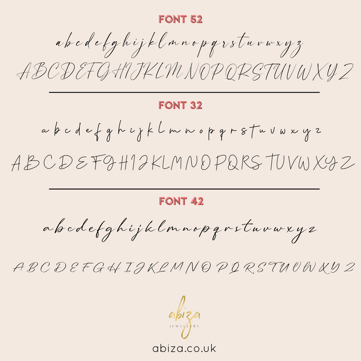 Initial Necklace Fonts