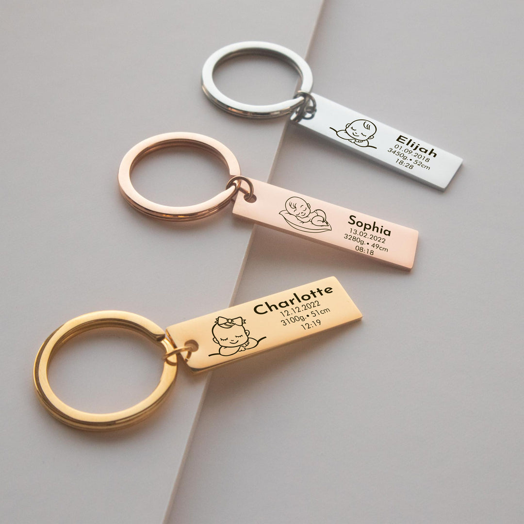 Name Keychain Custom Engraved Keychain – Abiza