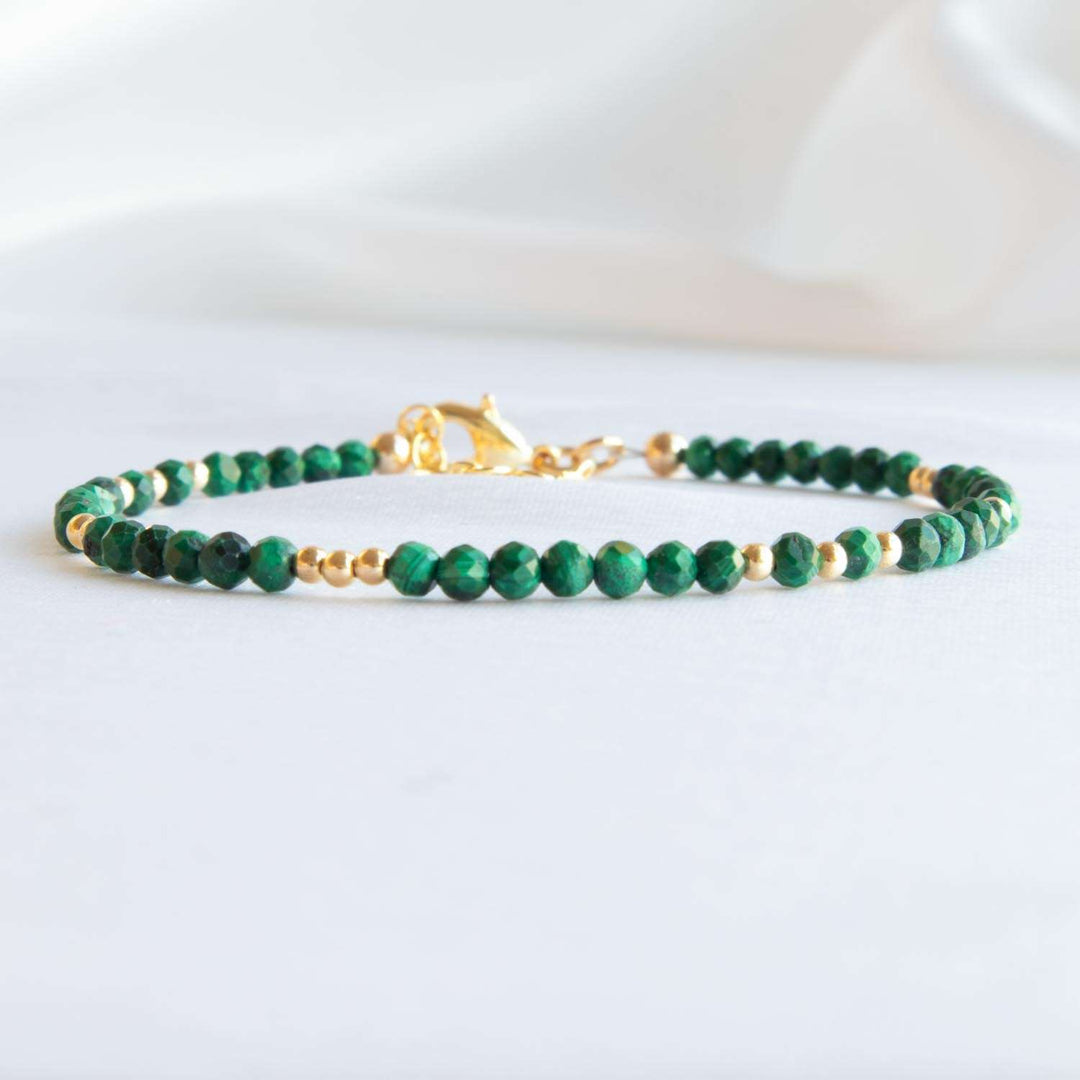 Malachite Bead Bracelet