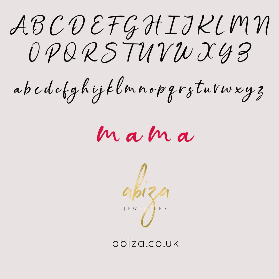 Mama Necklace Silver Font