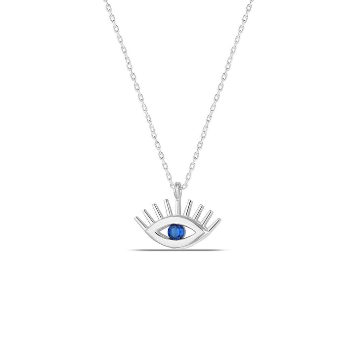 Evil Eye Necklace with Lashes