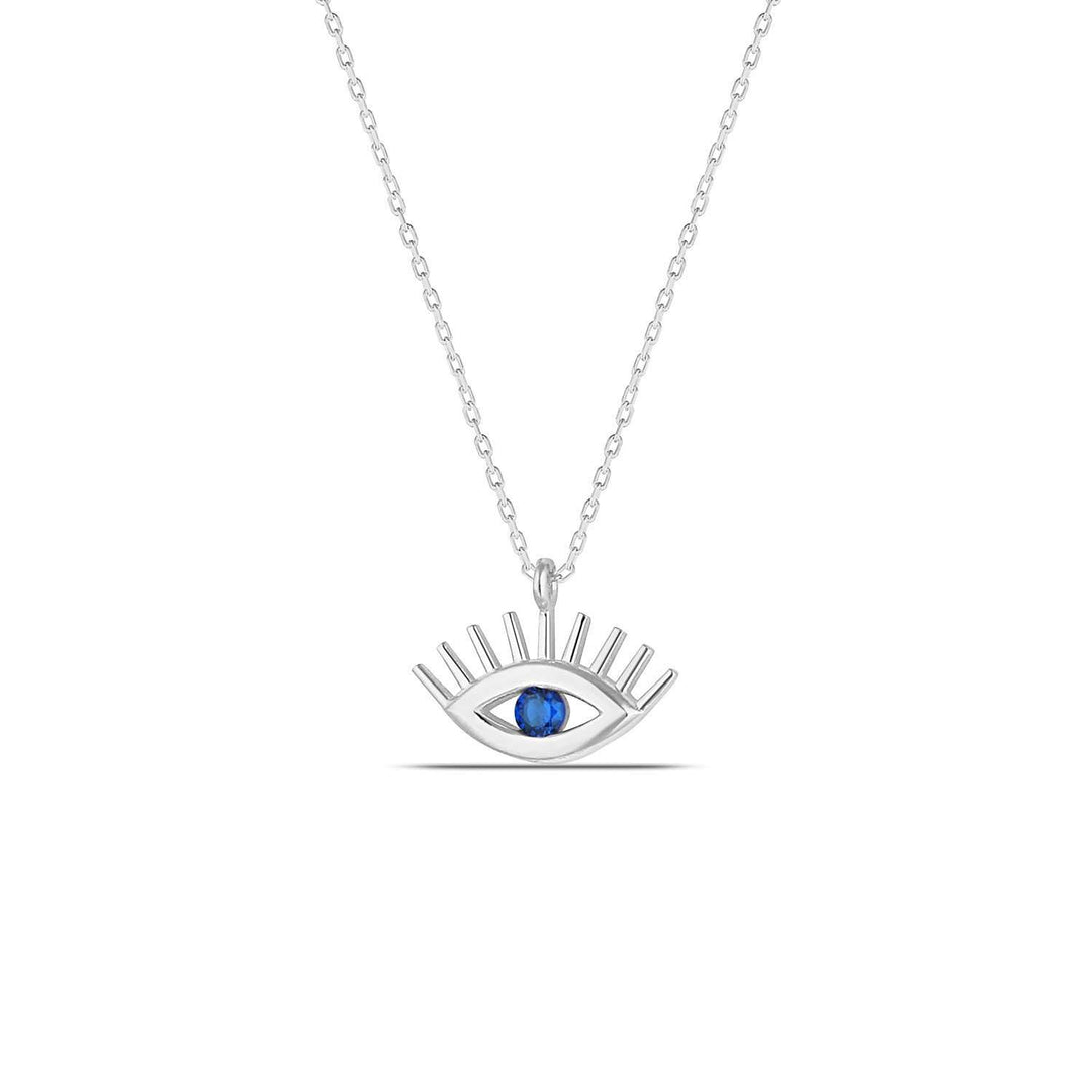 Evil Eye Necklace with Lashes