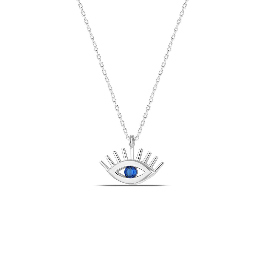 Evil Eye Necklace with Lashes