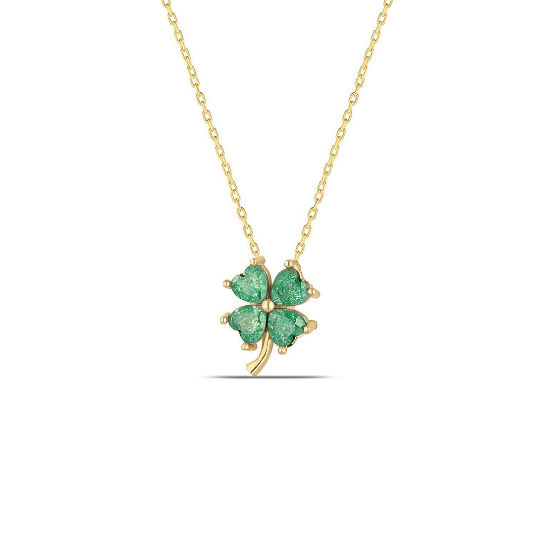 Clover Necklace Green