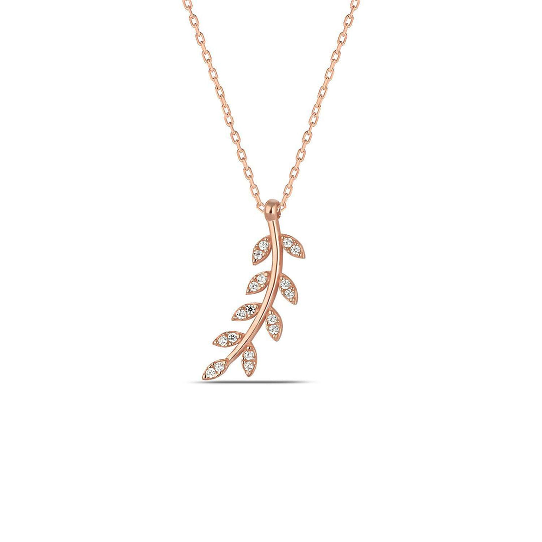 Rose Gold Leaf Necklace