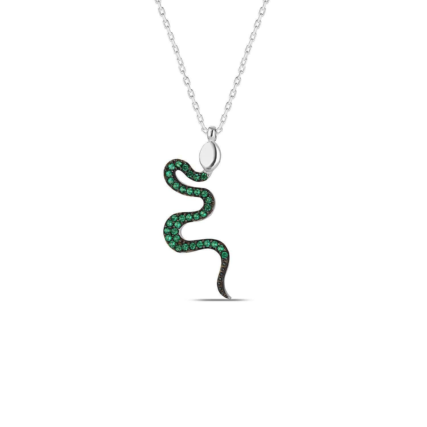 Emerald Green Snake Necklace Abiza
