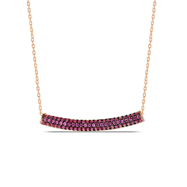 Rose Gold Ruby necklace