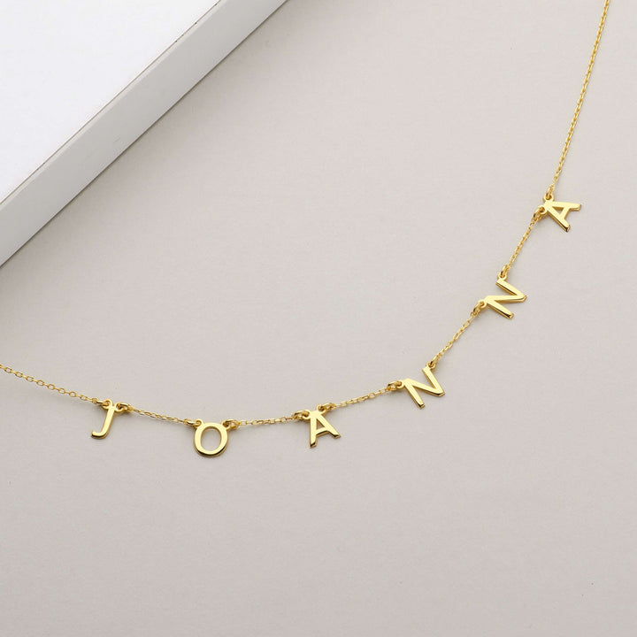 Dangle Letter Name Necklace