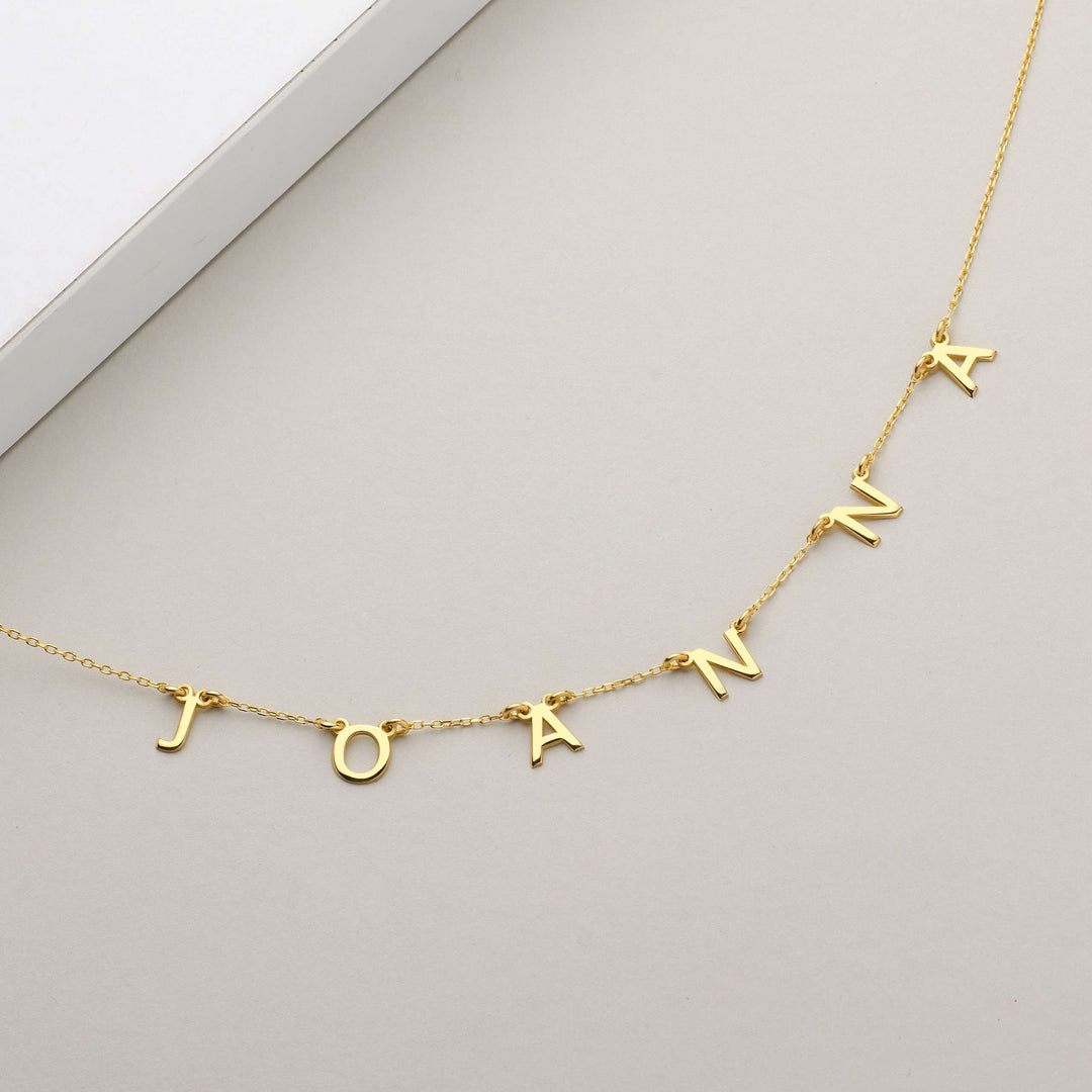 Dangle Letter Name Necklace