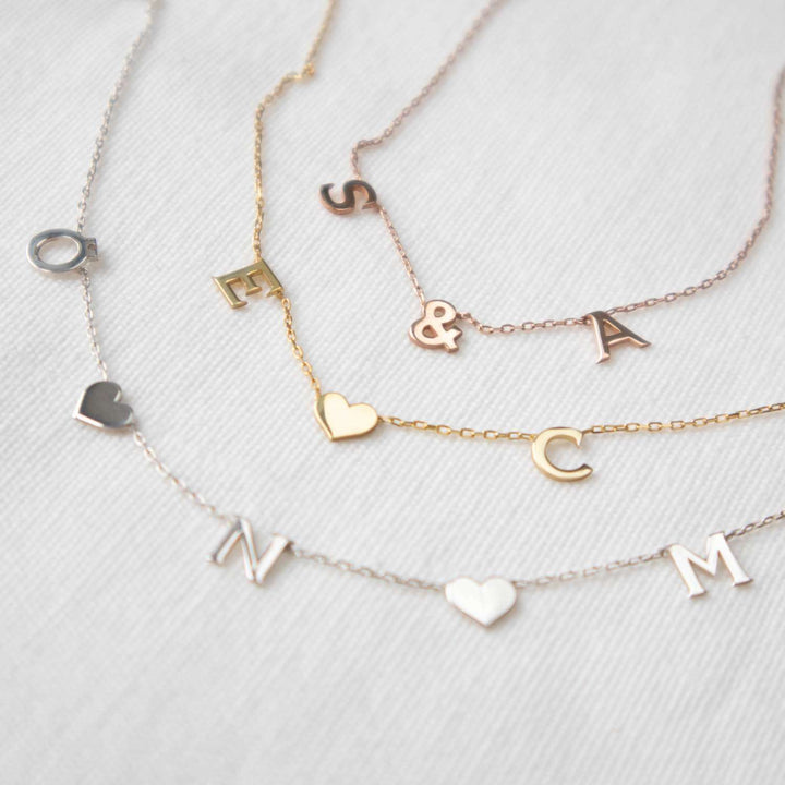 Initials Heart Necklace