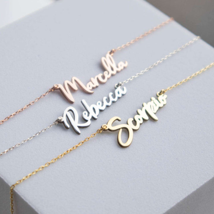 Custom Name Necklace 18K Gold Plated