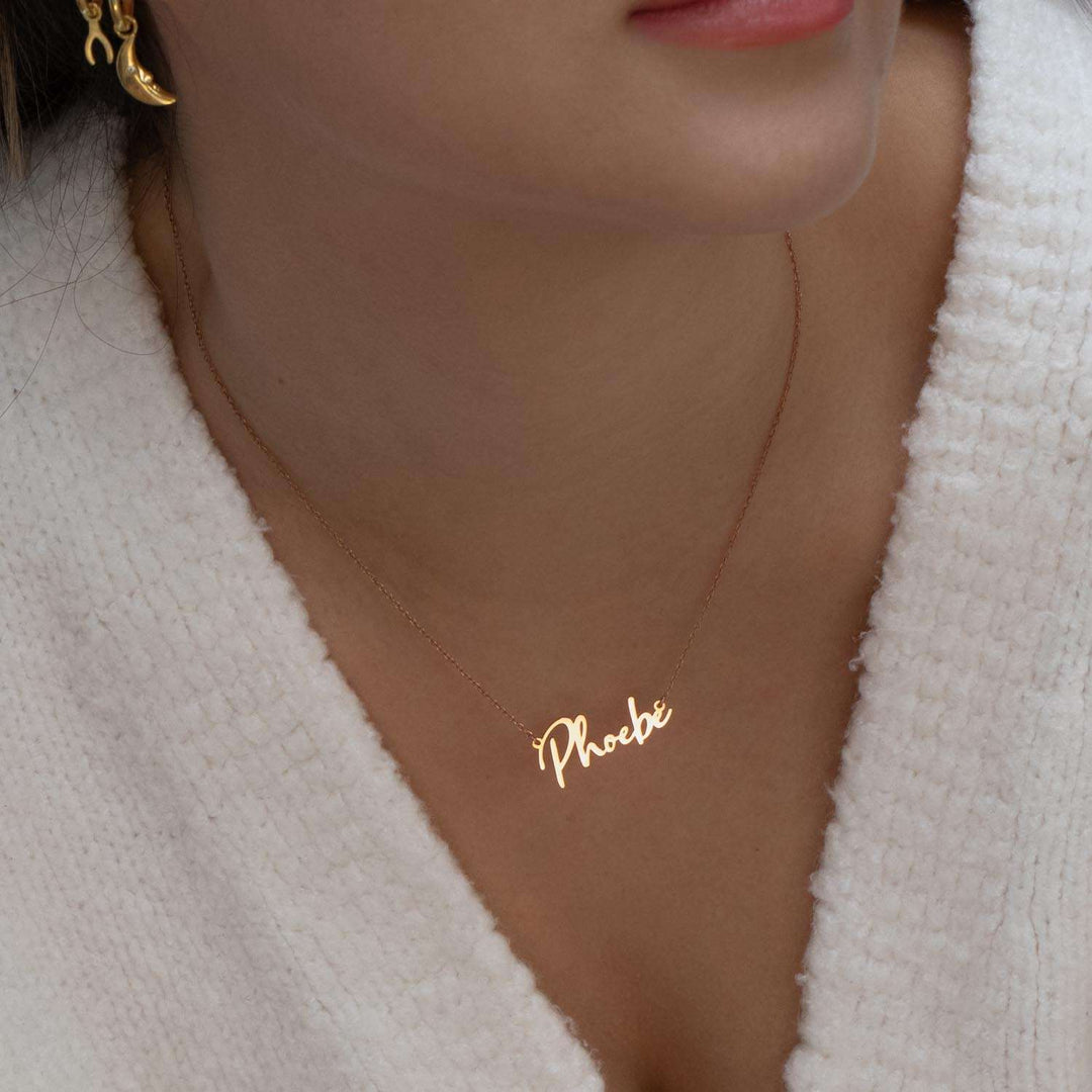Gold Name Necklace UK