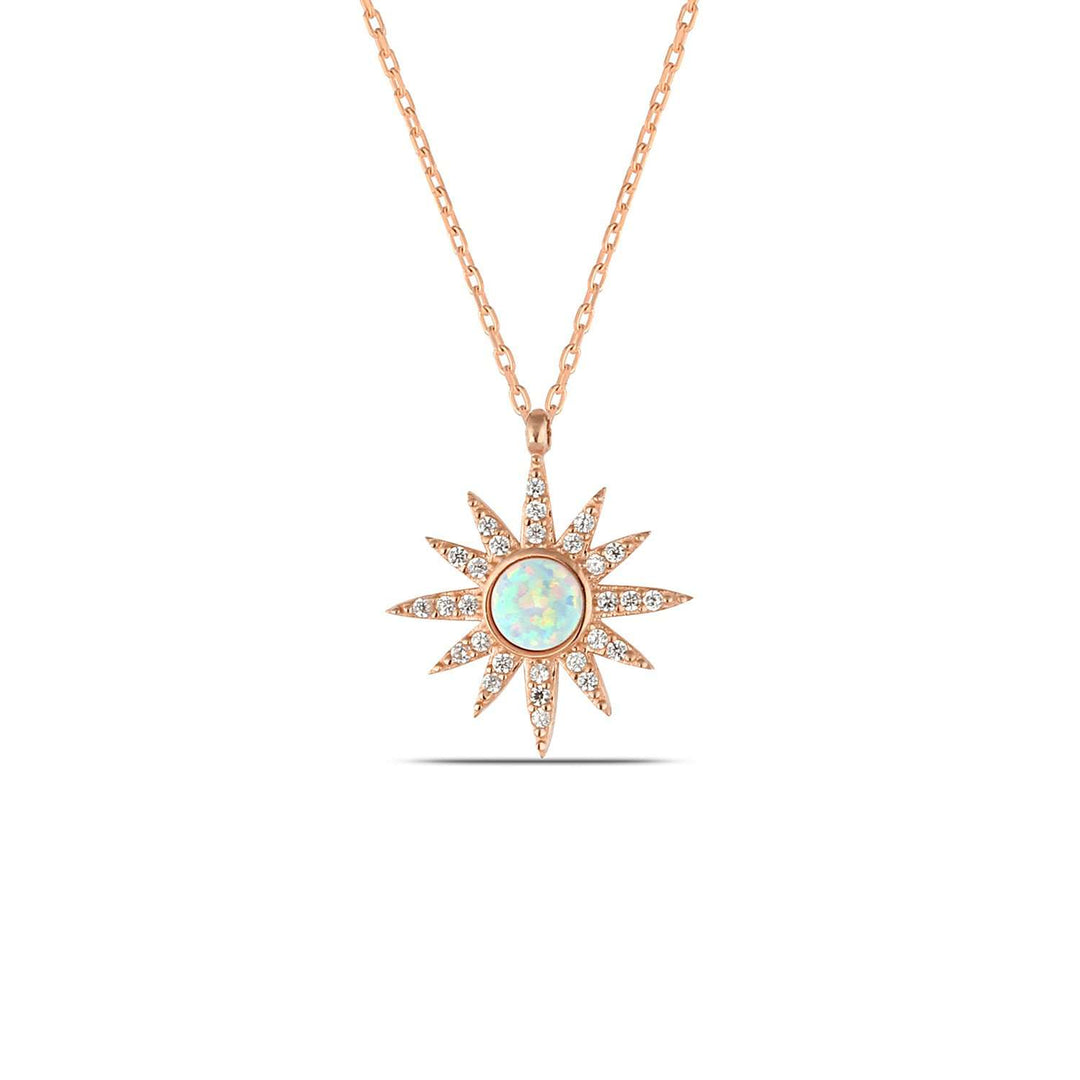 Rose Gold Sun Necklace 